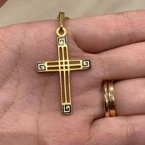 Solid gold 18k cross pendant